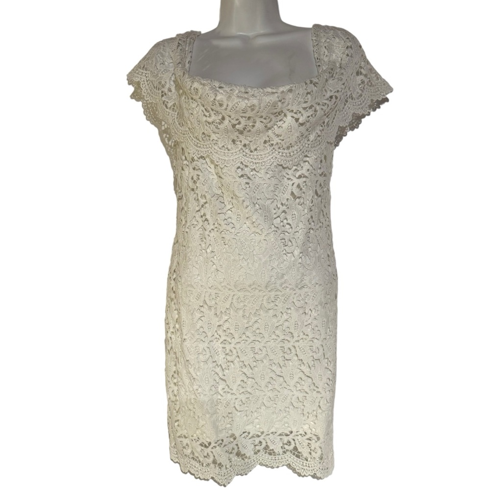 AVA WHITE LACE CUTOUT DRESS 6